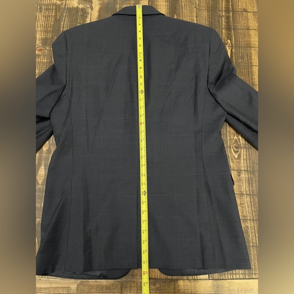 Ralph Lauren Blue Windowpane Plaid 100% Wool Sport Coat Blazer 40R READ - Picture 14 of 14